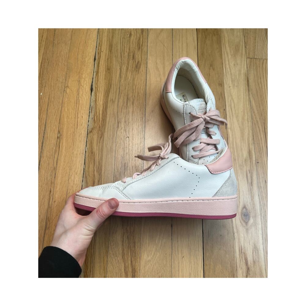 Vintage Havana Denisse 27 White and Baby Pink Star Sneakers Women's 8 - Picture 7 of 16